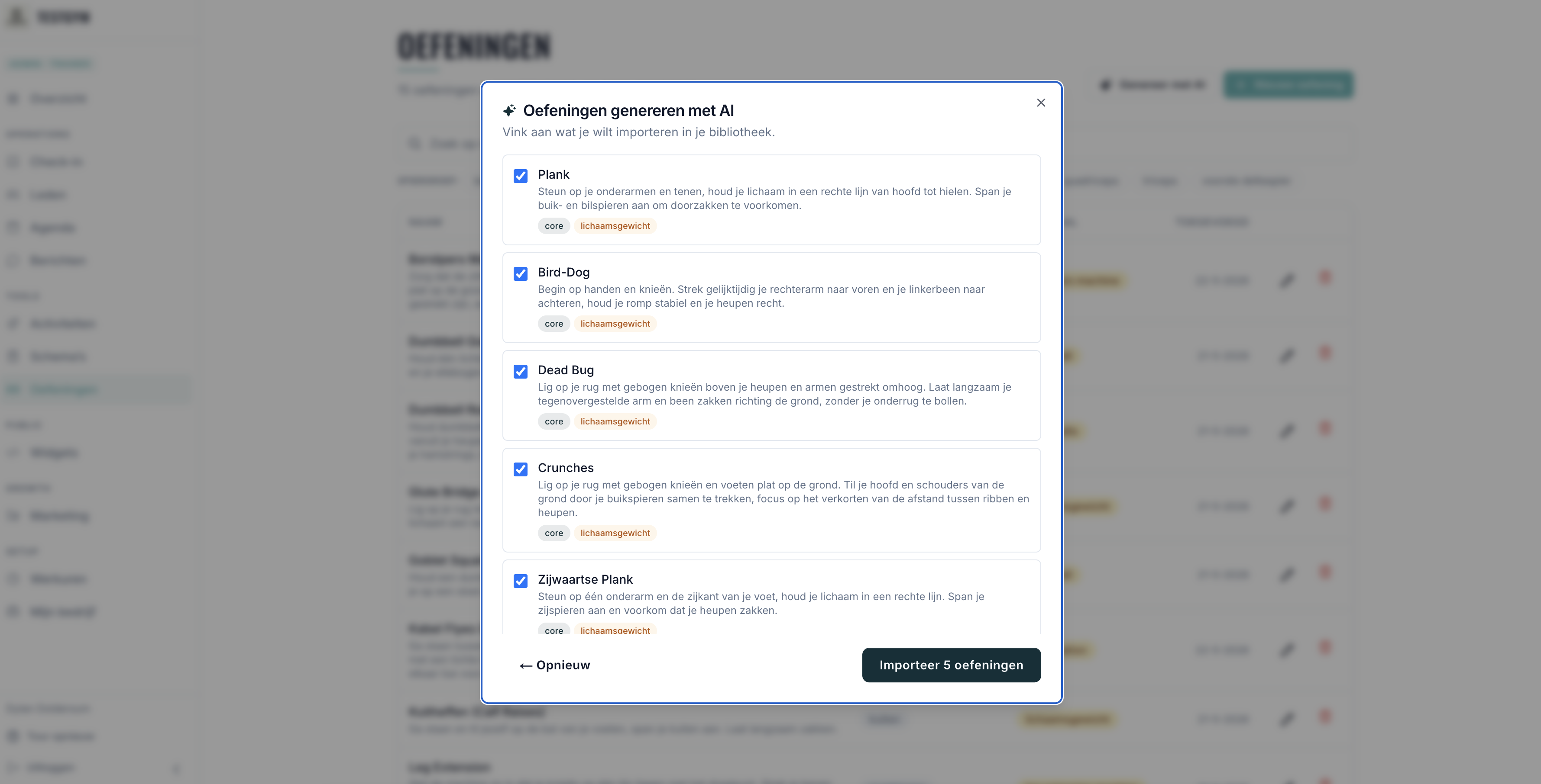 AI workout-generator